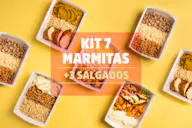 Kit 7 Marmitas + 3 Salgados