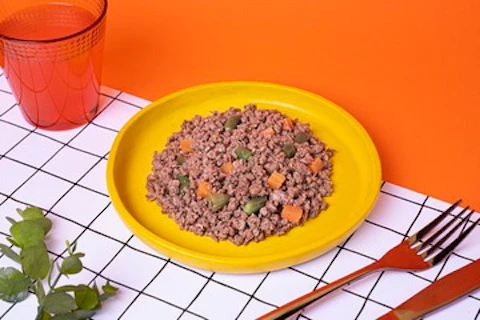 Carne moída com cenoura e vagem