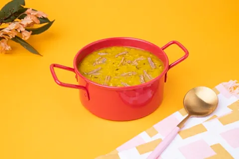 Creme de abóbora com carne desfiada