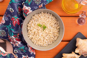 Arroz integral com gengibre da Bela Gil