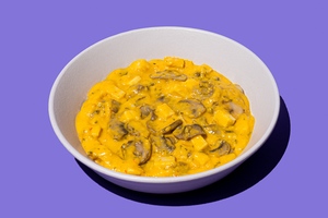 Bobó de cogumelo e palmito