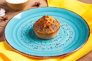 Bolinho de iogurte com chia