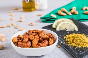 Mix de Castanha de Caju e Amendoim com Lemon Pepper
