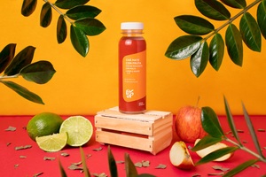 Chá mate com limão e maçã