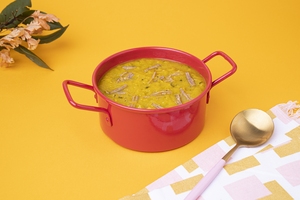 Creme de abóbora com carne desfiada