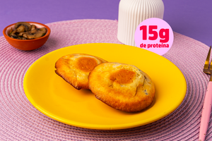 Crepioca proteica de cogumelos