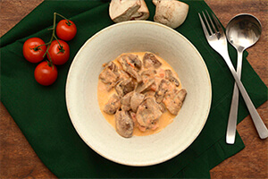 Estrogonofe de cogumelo