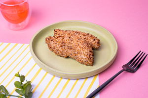 Frango com crosta de castanha de caju