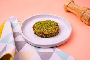 Hambúrguer de ervilha com hortelã