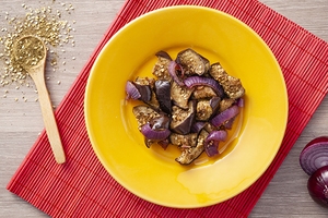 Berinjela com zaatar