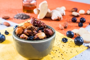 Castanhas caramelizadas com gengibre