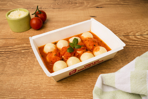 Nhoque recheado de Muçarela ao Molho Vermelho