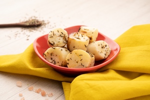 Palmito pupunha assado com tomilho