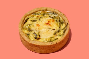 Quiche de abobrinha e alho poró