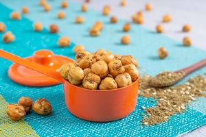 Snack de grão-de-bico com zaatar