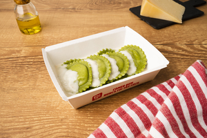 Sorrentino verde de Cogumelos ao Molho Branco